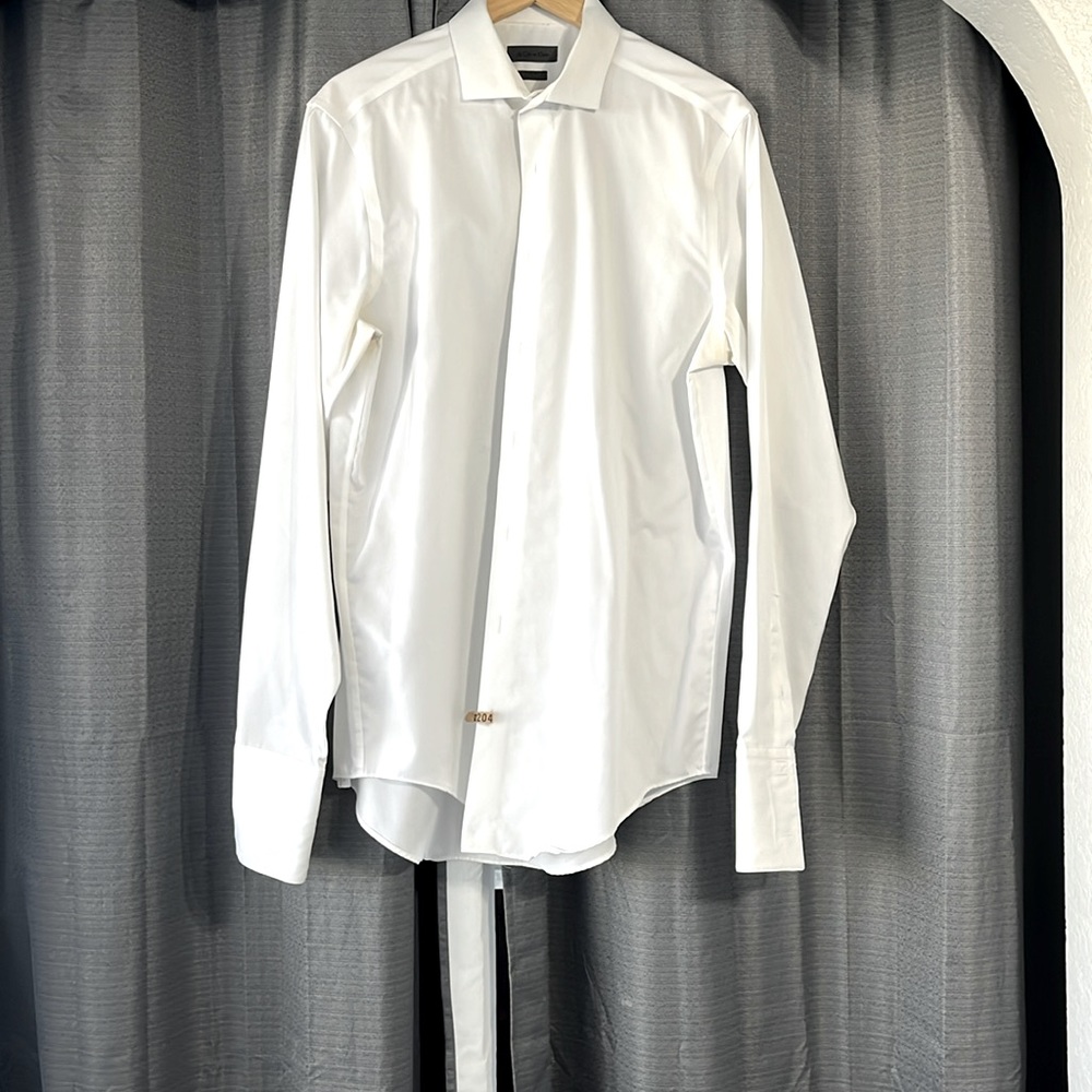 Calvin Klein French cuff white shirt